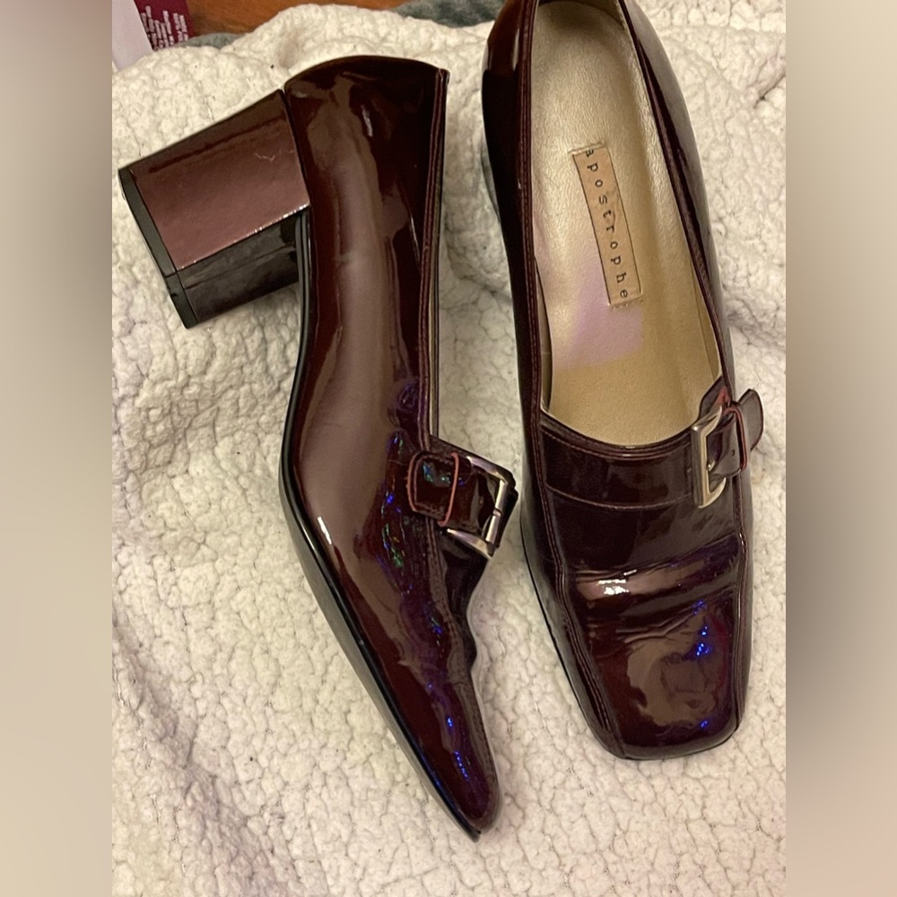 Burgundy loafer heels